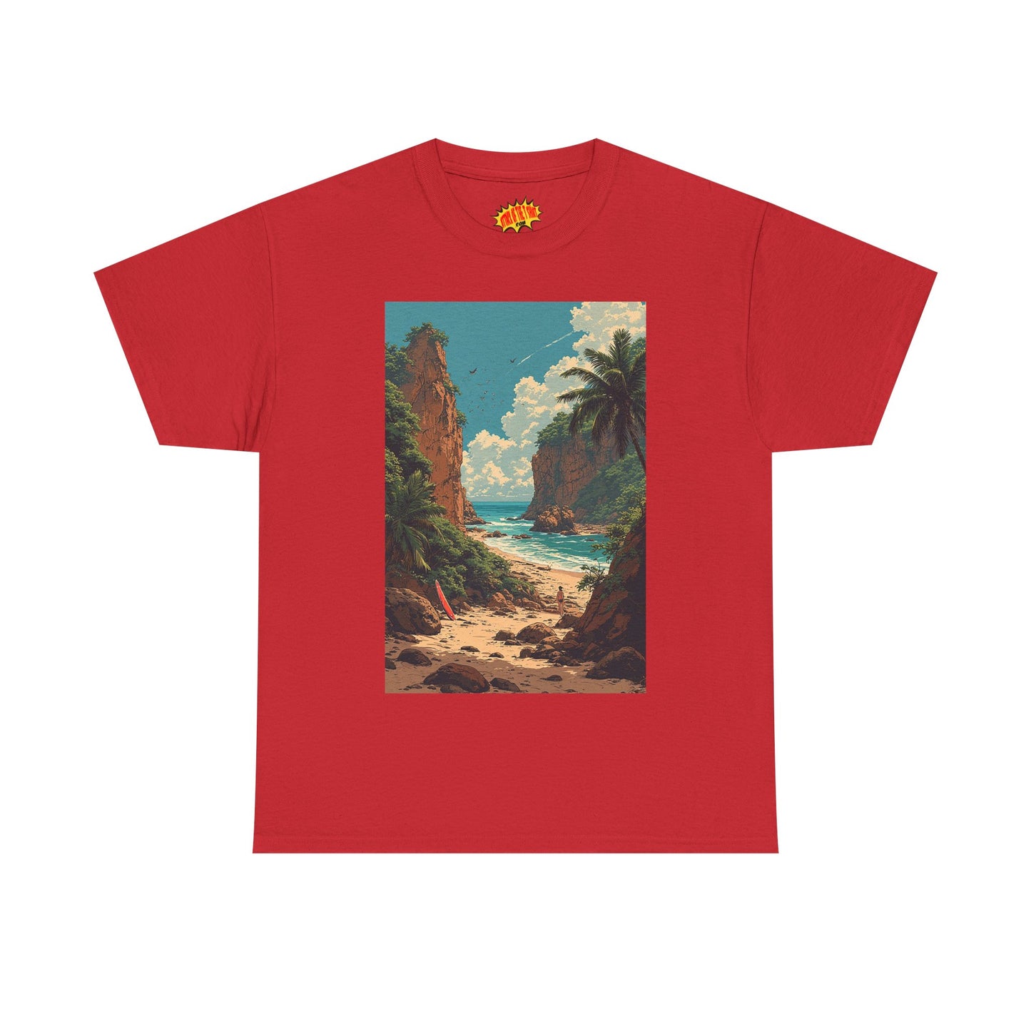 Modern Style Tropical Cliffs Scene T-Shirt *Multiple Colors*