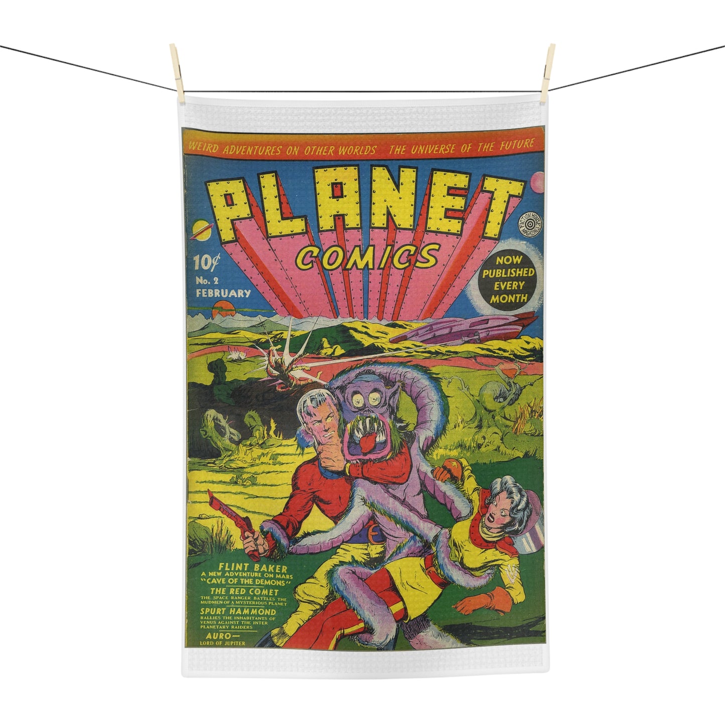 Planet Comics #2 Microfiber Tea Towel