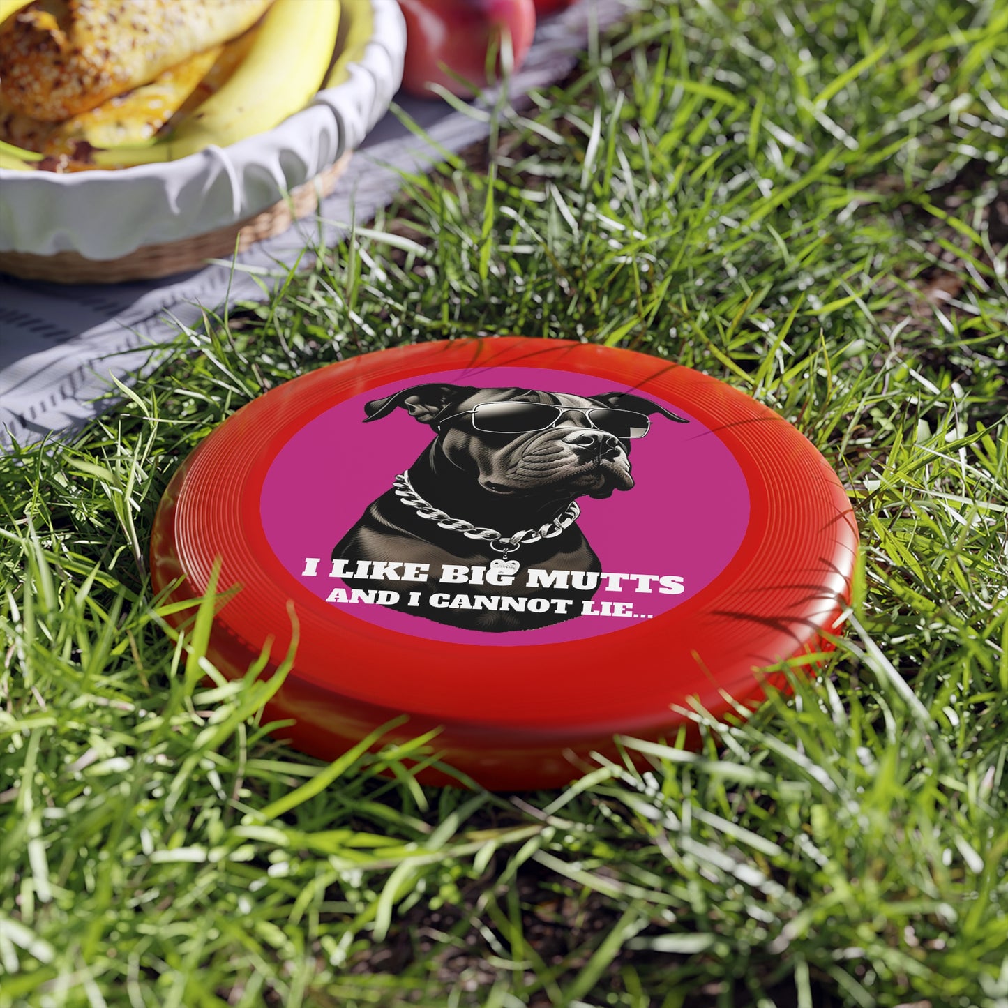 Dog with Sunglasses I Like Big Mutts Frisbee