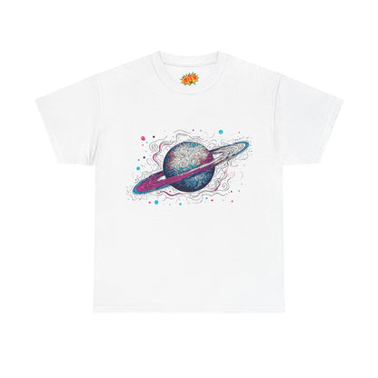 Ringed Planet Space Art Graphic Tee Shirt