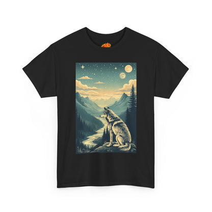 Mountain Wolf Scene T-Shirt