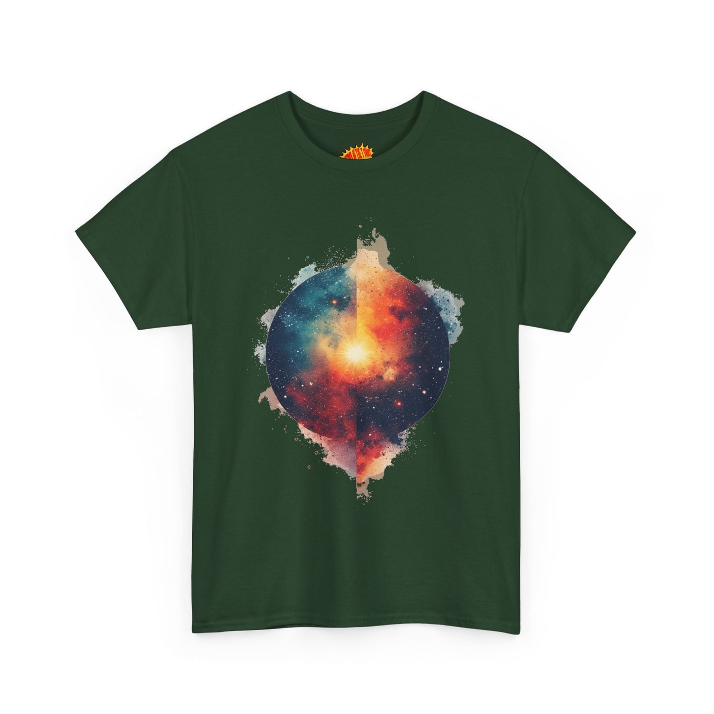 Round Galaxy w/Nebula Graphic Art Tee Shirt *Multiple Colors*