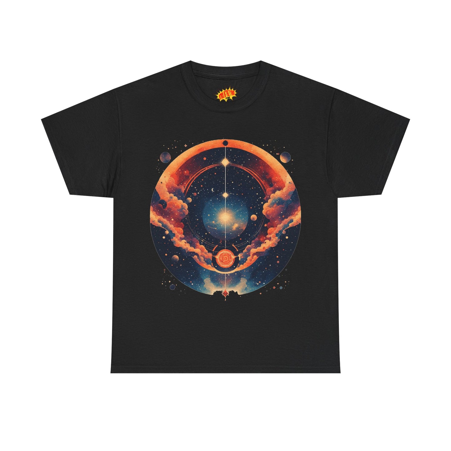 Round Galaxy Graphic Tee Shirt *Multiple Colors*