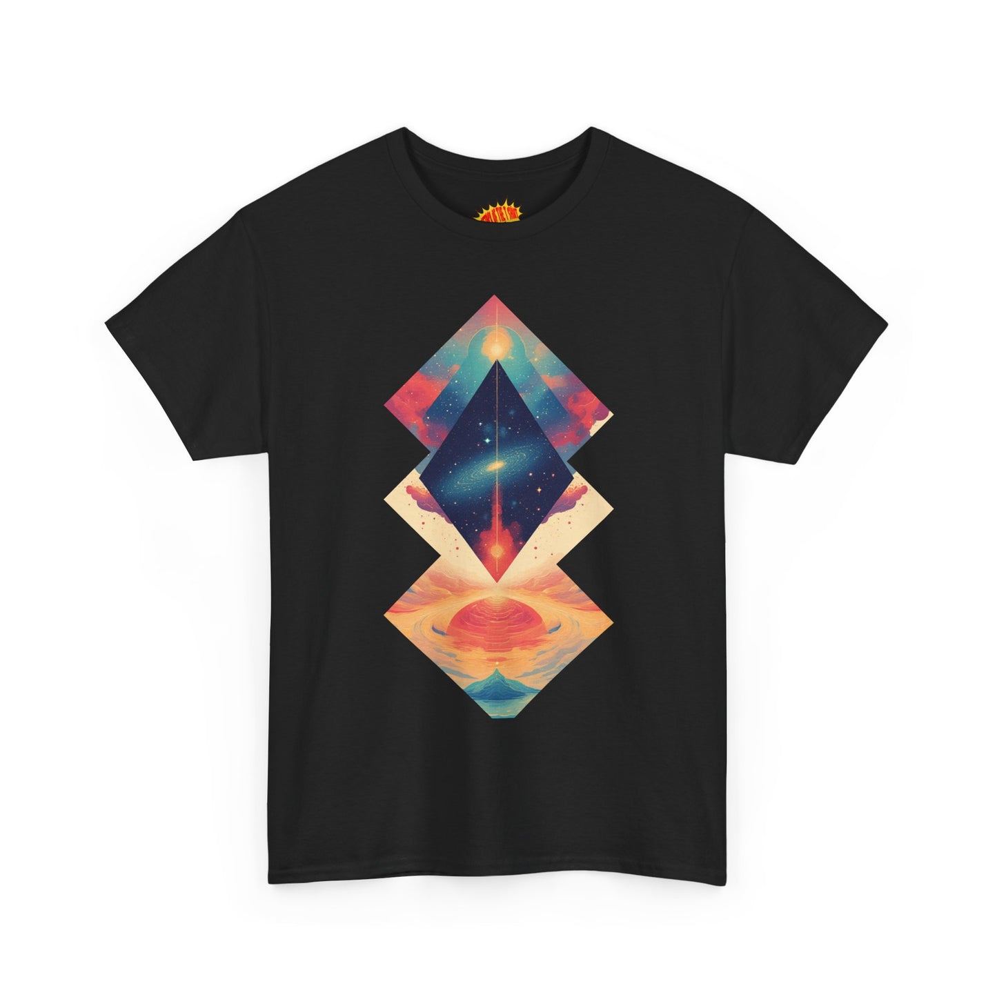 Geometric Shape Galaxy Graphic Space Art Tee Shirt *Multiple Colors*
