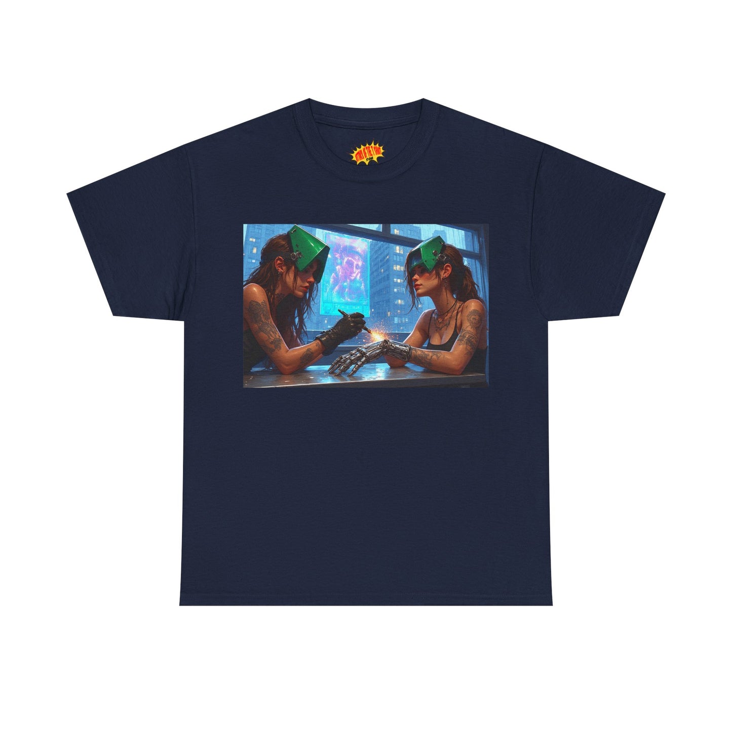 Cyberpunk Robot Hand Repair Scene T-Shirt *Multiple Colors*