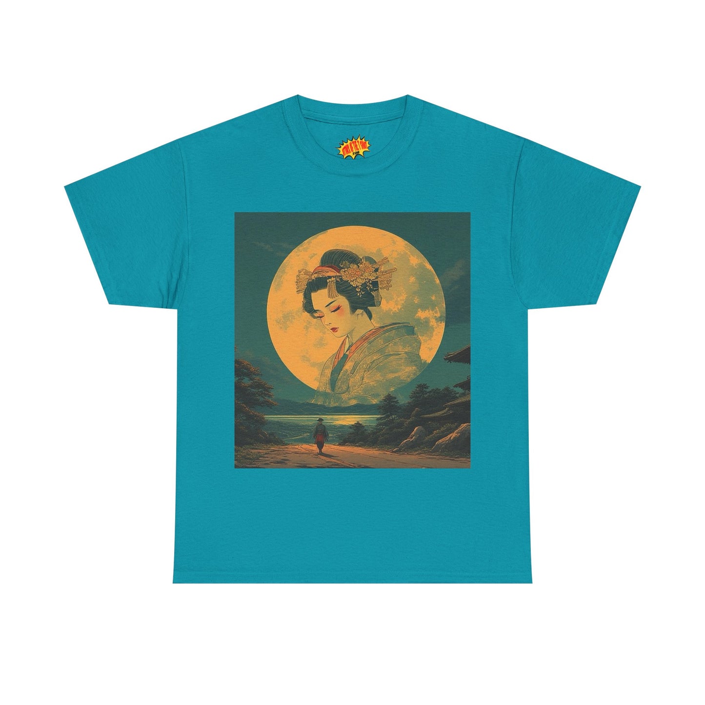 Japanese Geisha Full Moon T-Shirt *Multiple Colors*