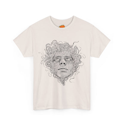 Human Face Line Drawing Graphic Art Tee Shirt