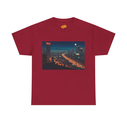 Anime Night Cityscape w/Cats T-Shirt