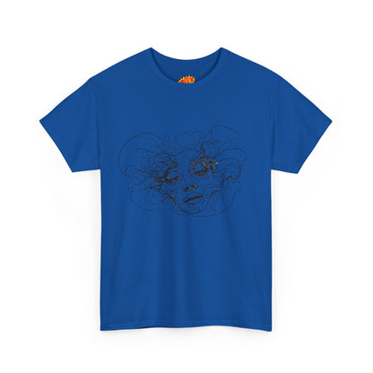 Abstract Face Line Drawing Graphic Art Tee Shirt