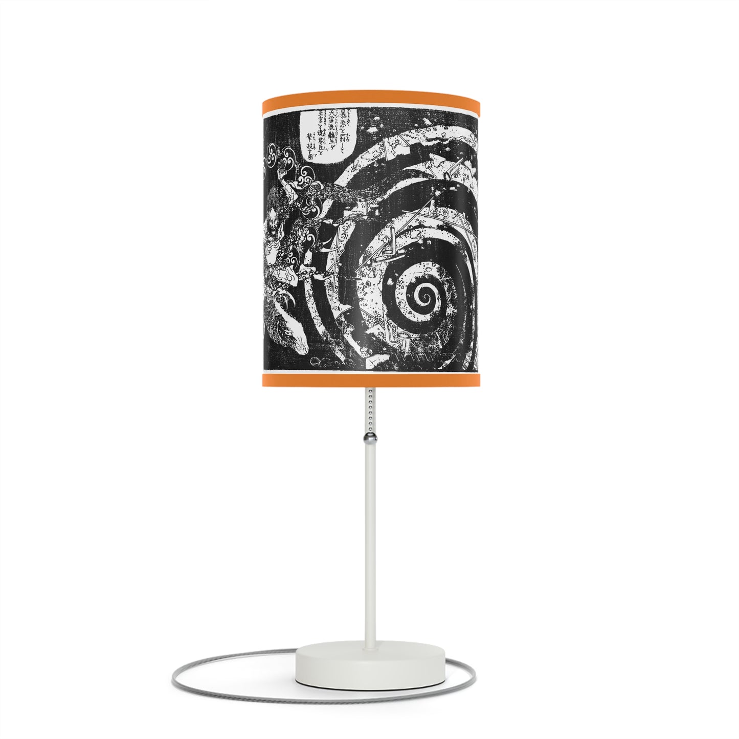 Destruction by Hokusai Japanese Woodcut Lamp