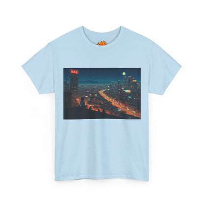 Anime Night Cityscape w/Cats T-Shirt