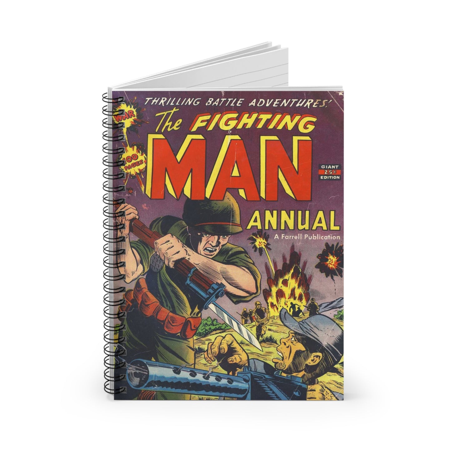 The Fighting Man Annual Comic Book Cover Notebook