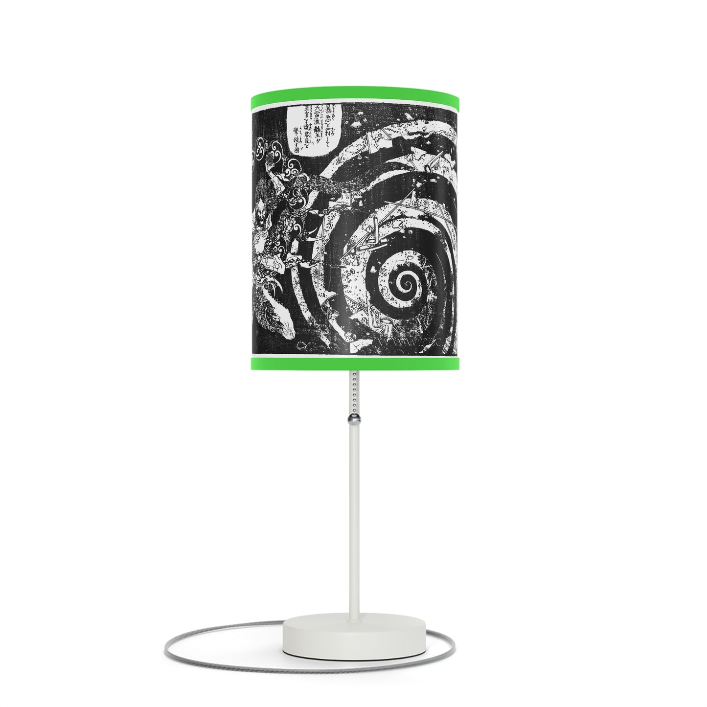 Destruction by Hokusai Japanese Woodcut Lamp