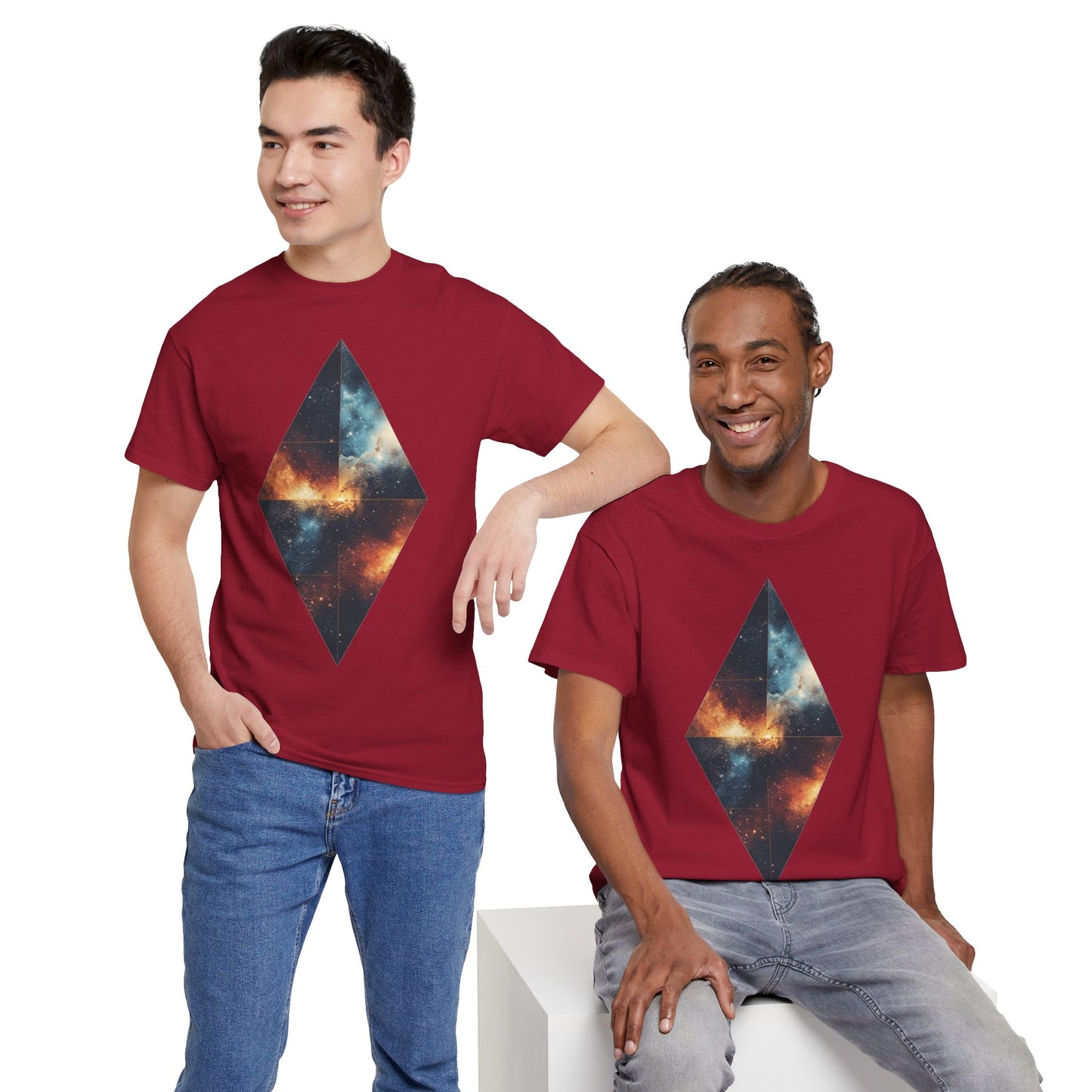 Diamond Shape Nebula Graphic Space Art Tee Shirt *Multiple Colors*