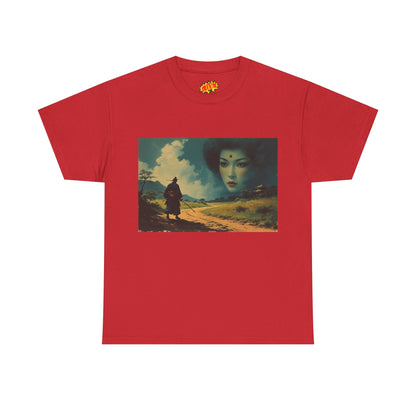 Walking Samurai w/Sky Geisha Woman T-Shirt