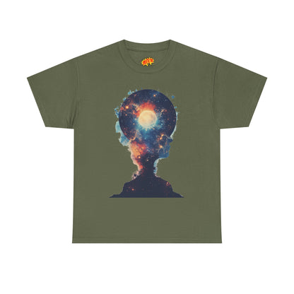 Abstract Galaxy Nebula Art w/Face Graphic Tee Shirt