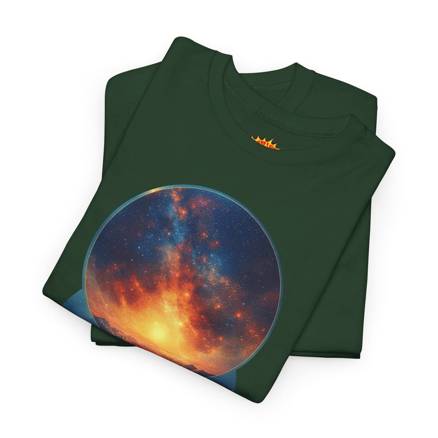 Round Cosmic Galaxy Graphic Art Tee Shirt *Multiple Colors*