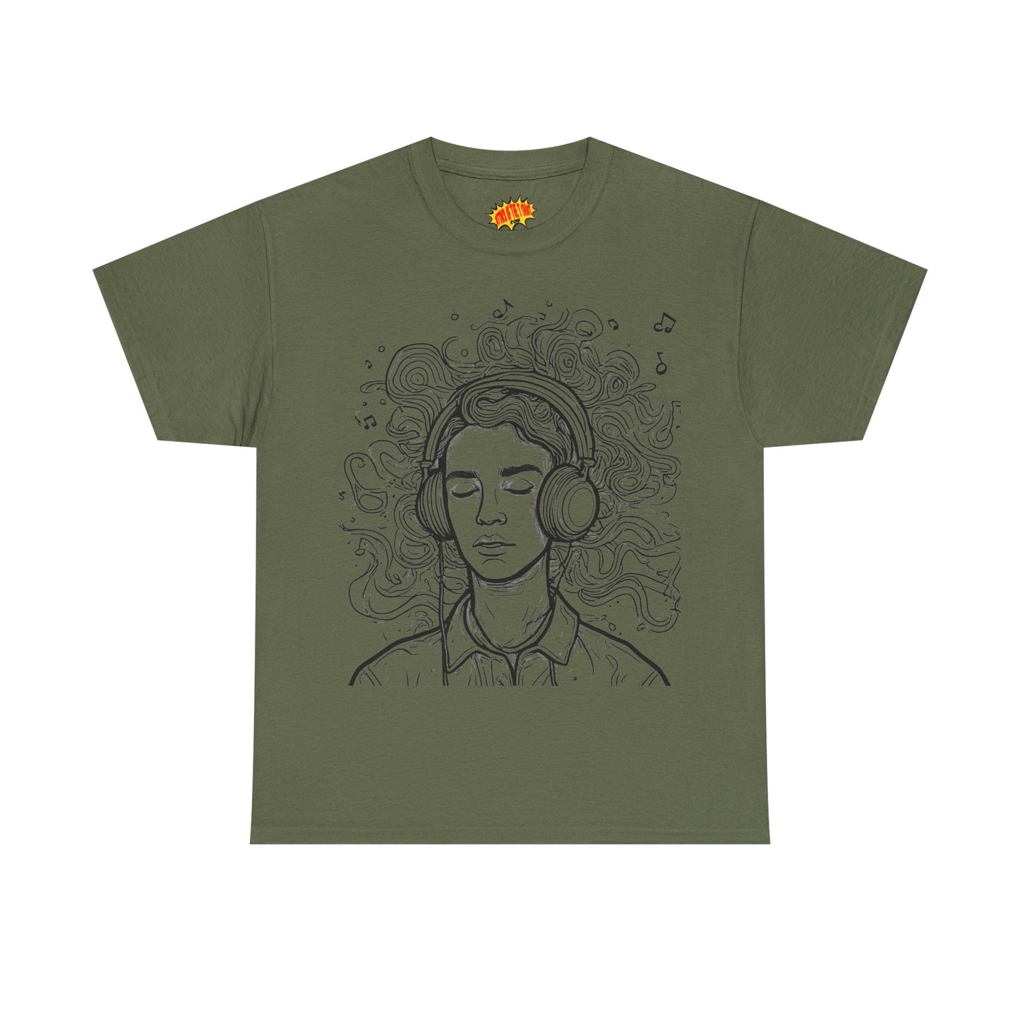 Line Drawing Portrait Graphic Music Art Tee Shirt *Multiple Colors*