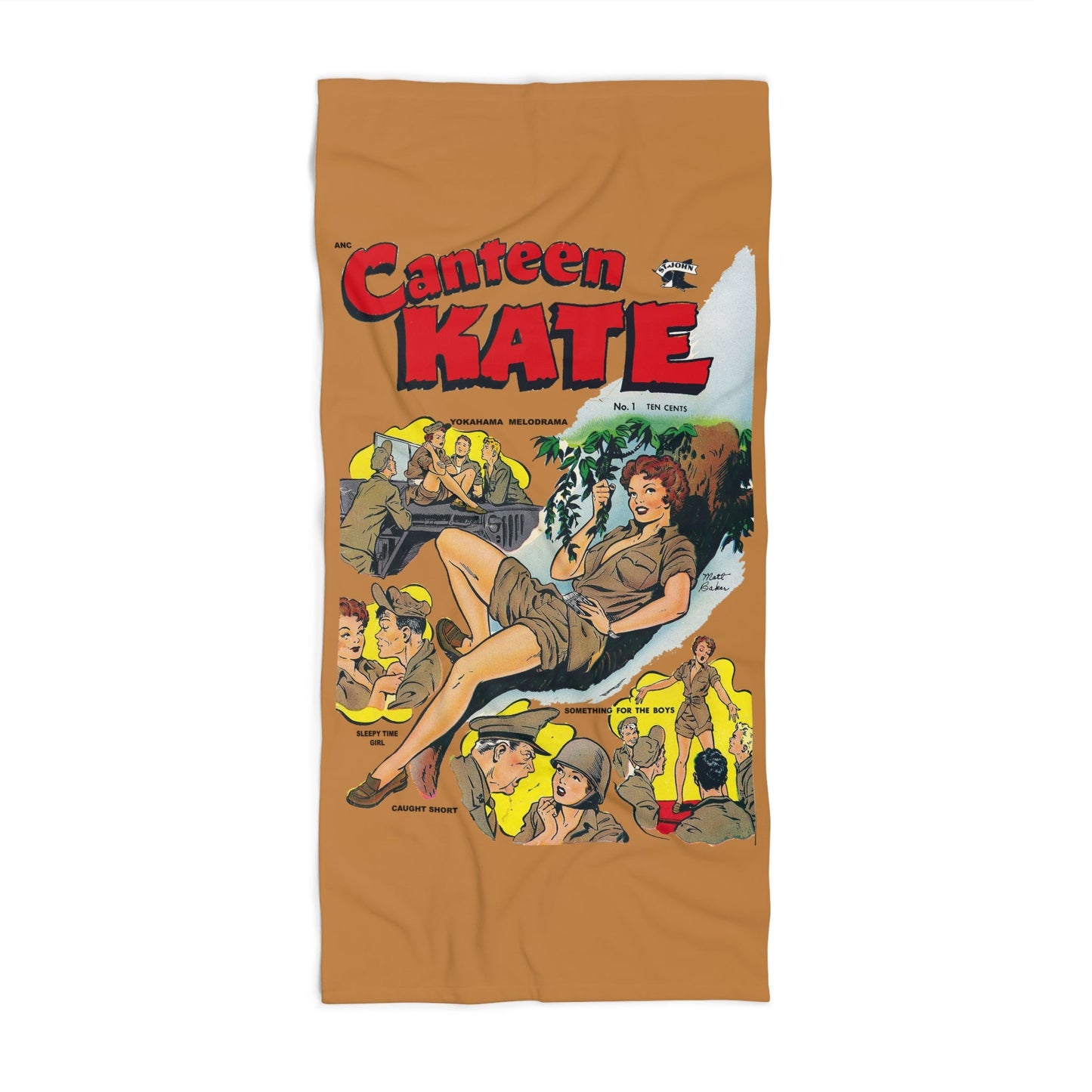Canteen Kate #1 Beach Towel Brown