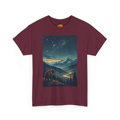 Mountain Bear Aurora Scene T-Shirt