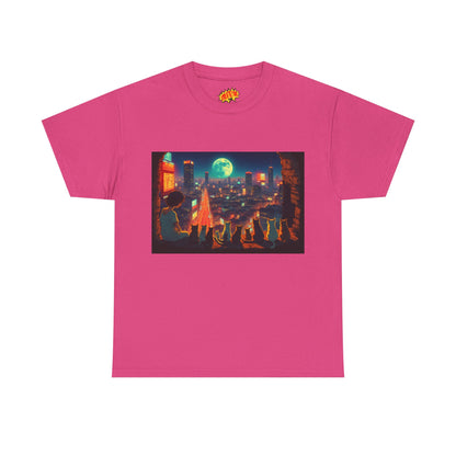 Anime Cityscape Scene w/Cats T-Shirt