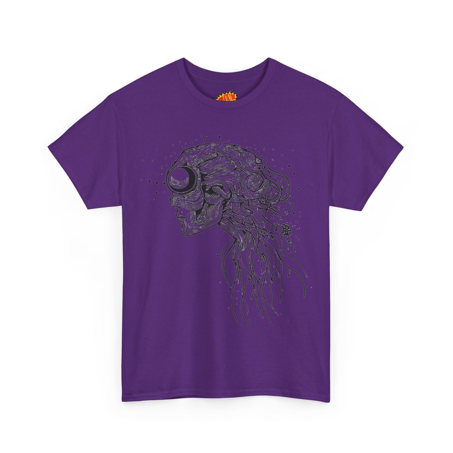 Humanoid Line Drawing Face Graphic Art Tee Shirt *Multiple Colors*