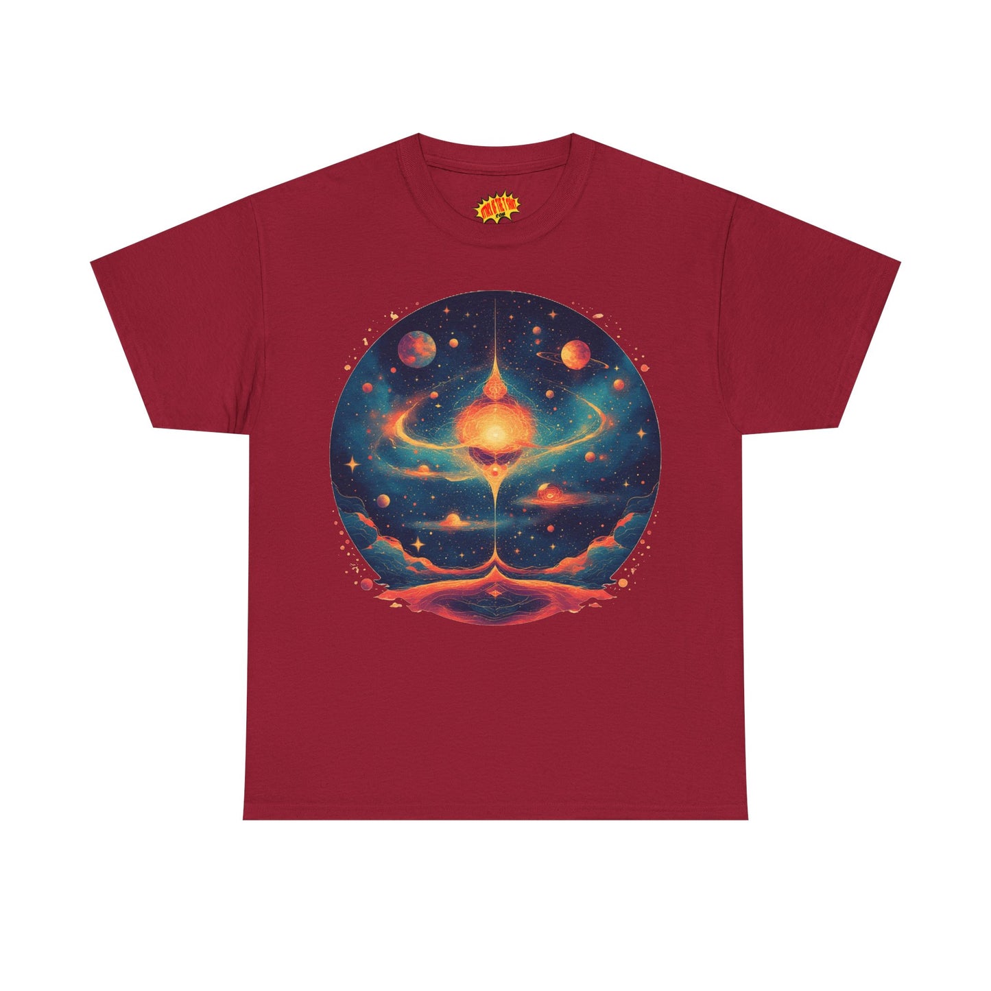 Round Galaxy w/Planets Graphic Tee Shirt *Multiple Colors*