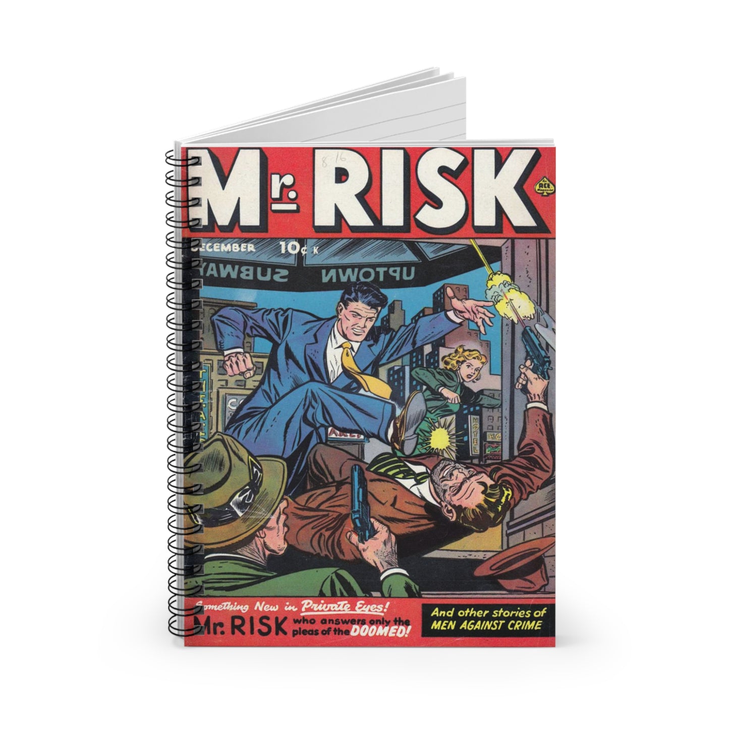 Mr. Risk December Comic Book Cover Notebook