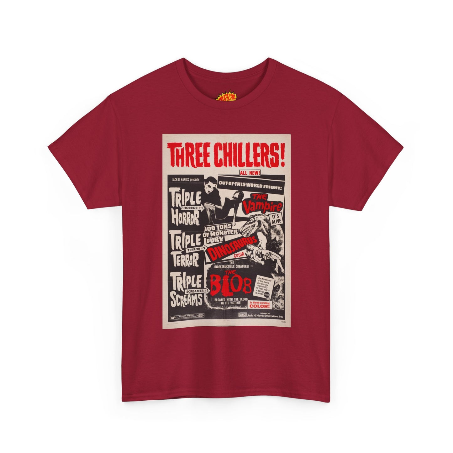 Three Chillers Movie Poster T-Shirt *Multiple Colors*