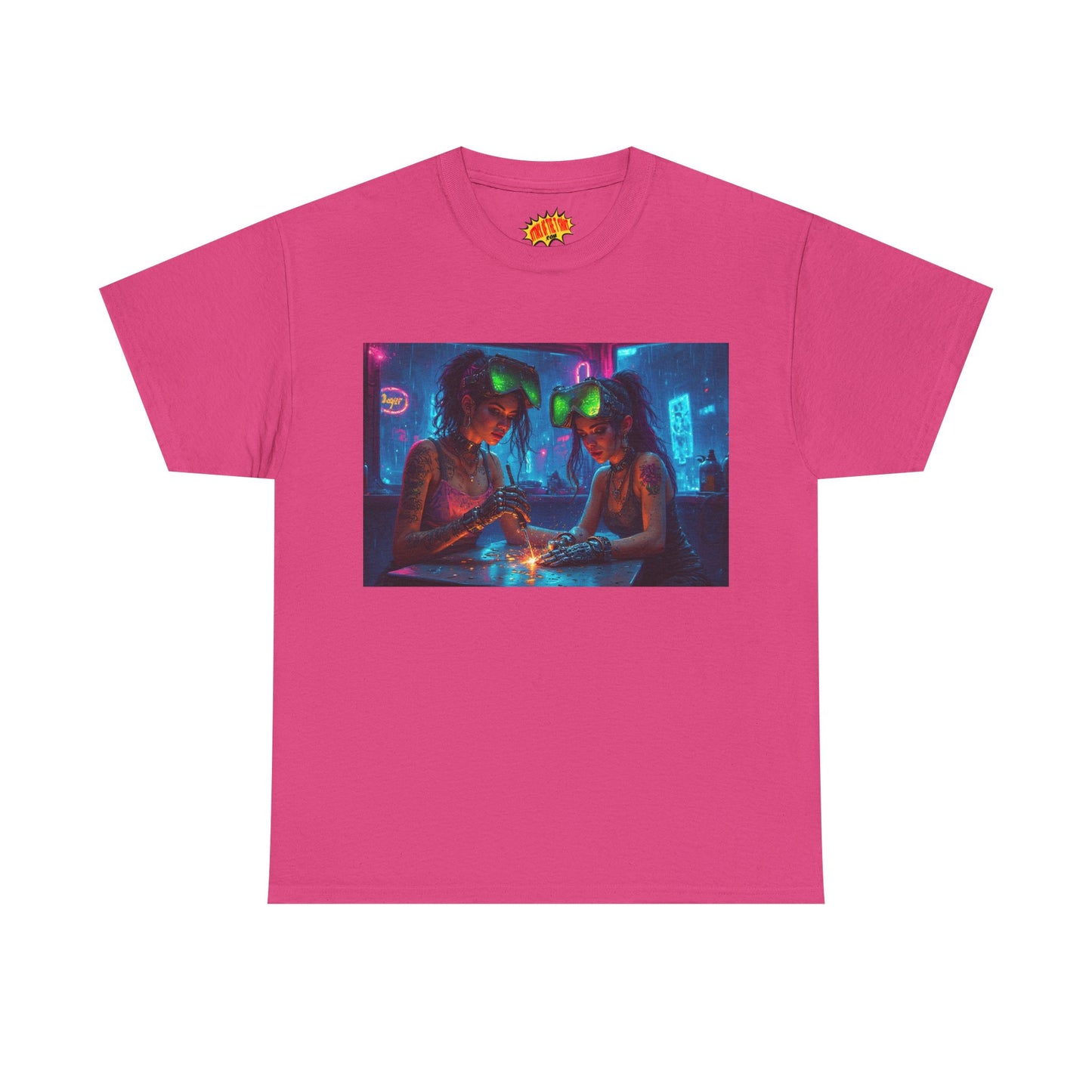 Cyberpunk Robot Fingers Manicure Scene T-Shirt *Multiple Colors*