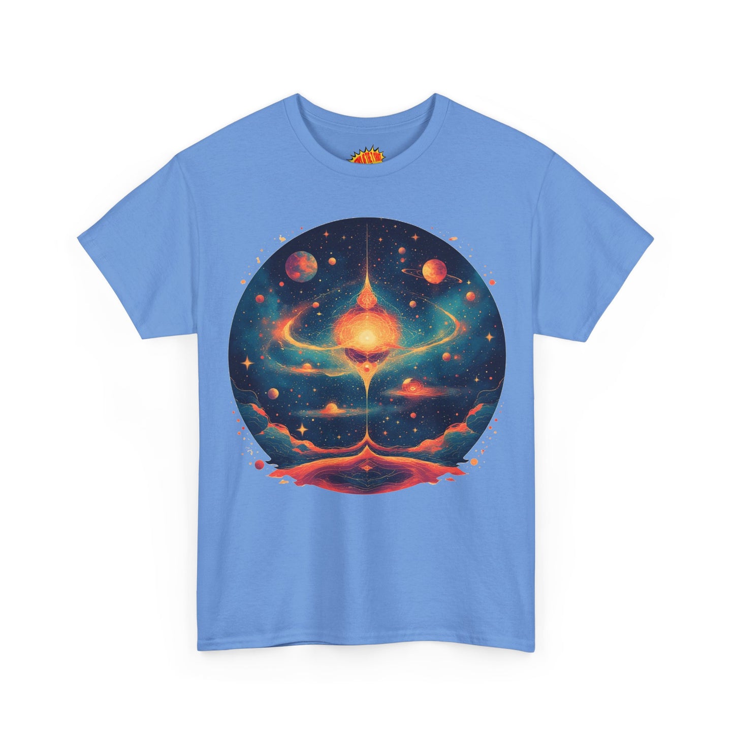 Round Galaxy w/Planets Graphic Tee Shirt *Multiple Colors*