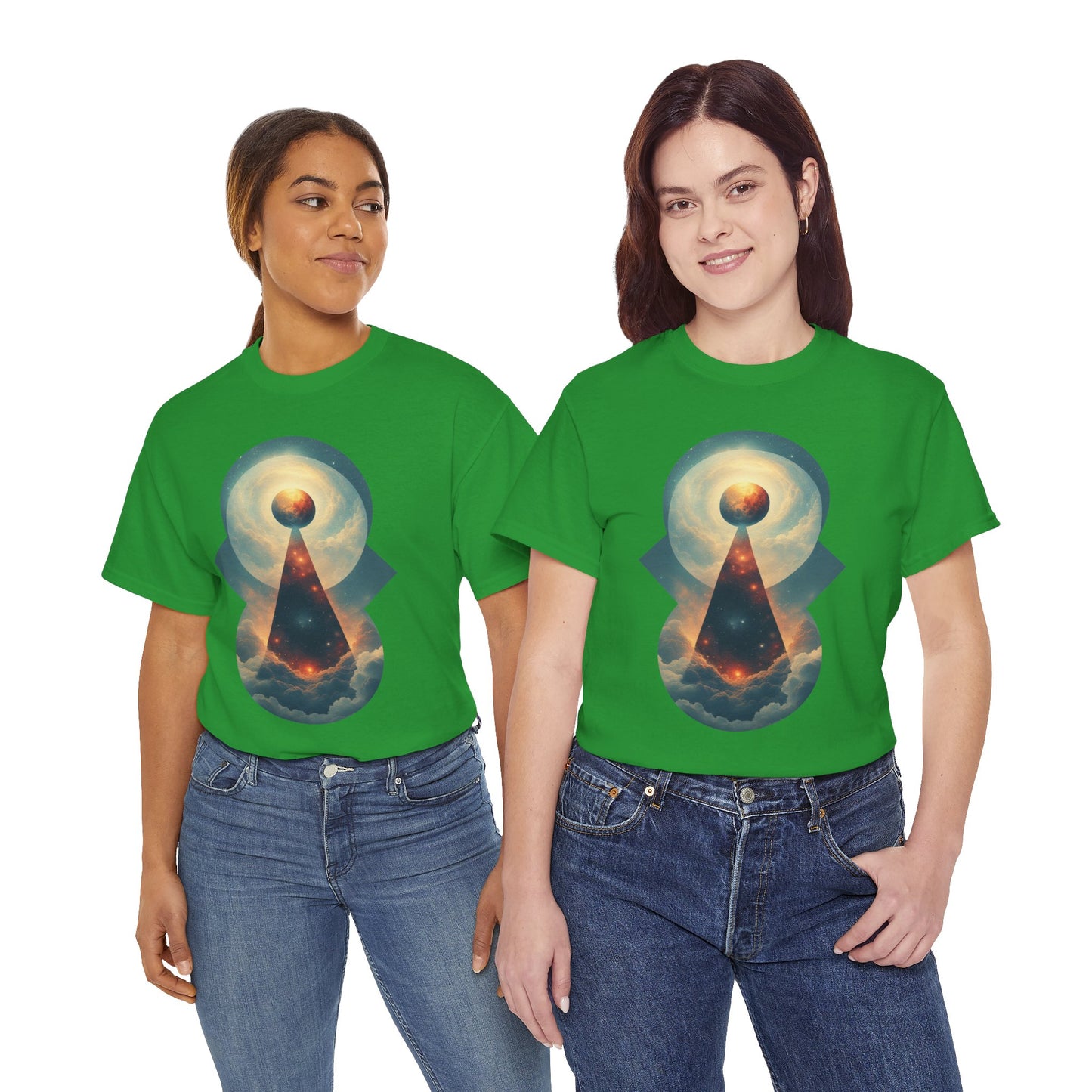 Geometric Galaxy Graphic Space Art Tee Shirt *Multiple Colors*