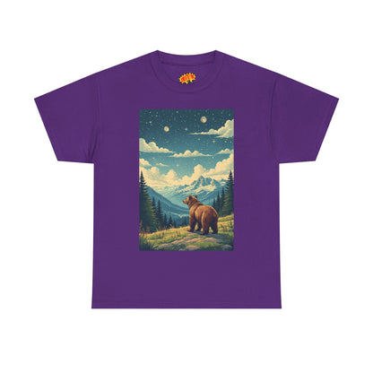 Mountain Bear Double Moon Scene T-Shirt