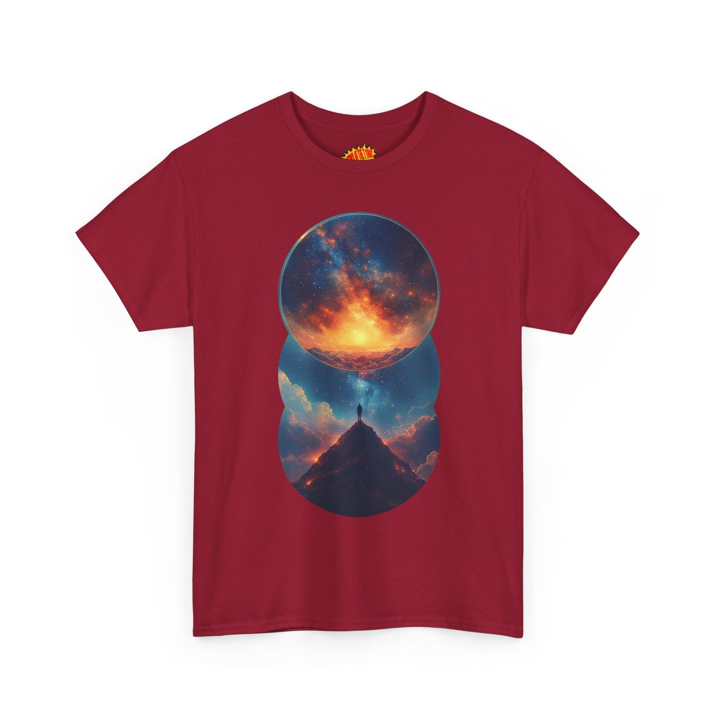 Round Cosmic Galaxy Graphic Art Tee Shirt *Multiple Colors*