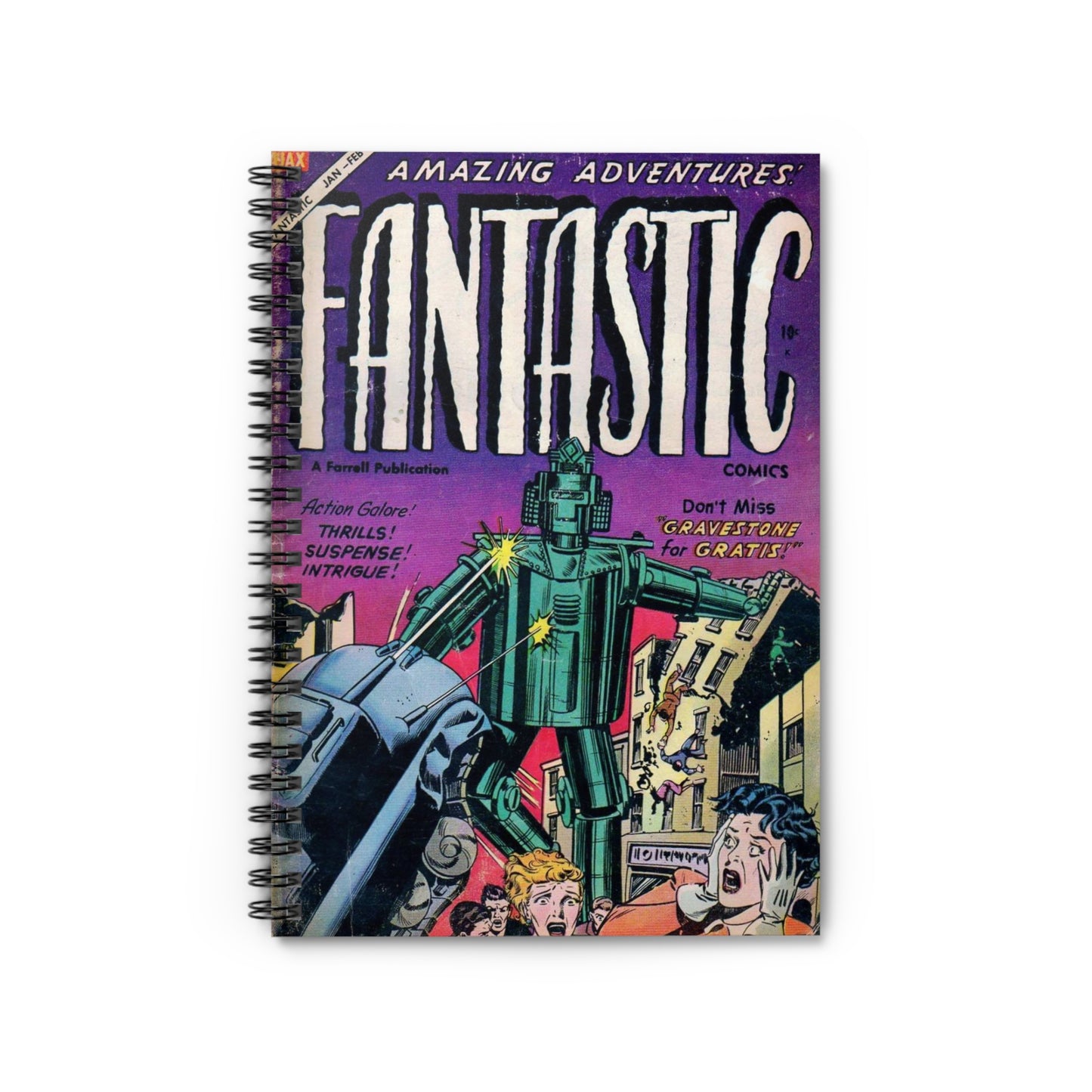 Fantastic January - February Comic Spiral Notebook