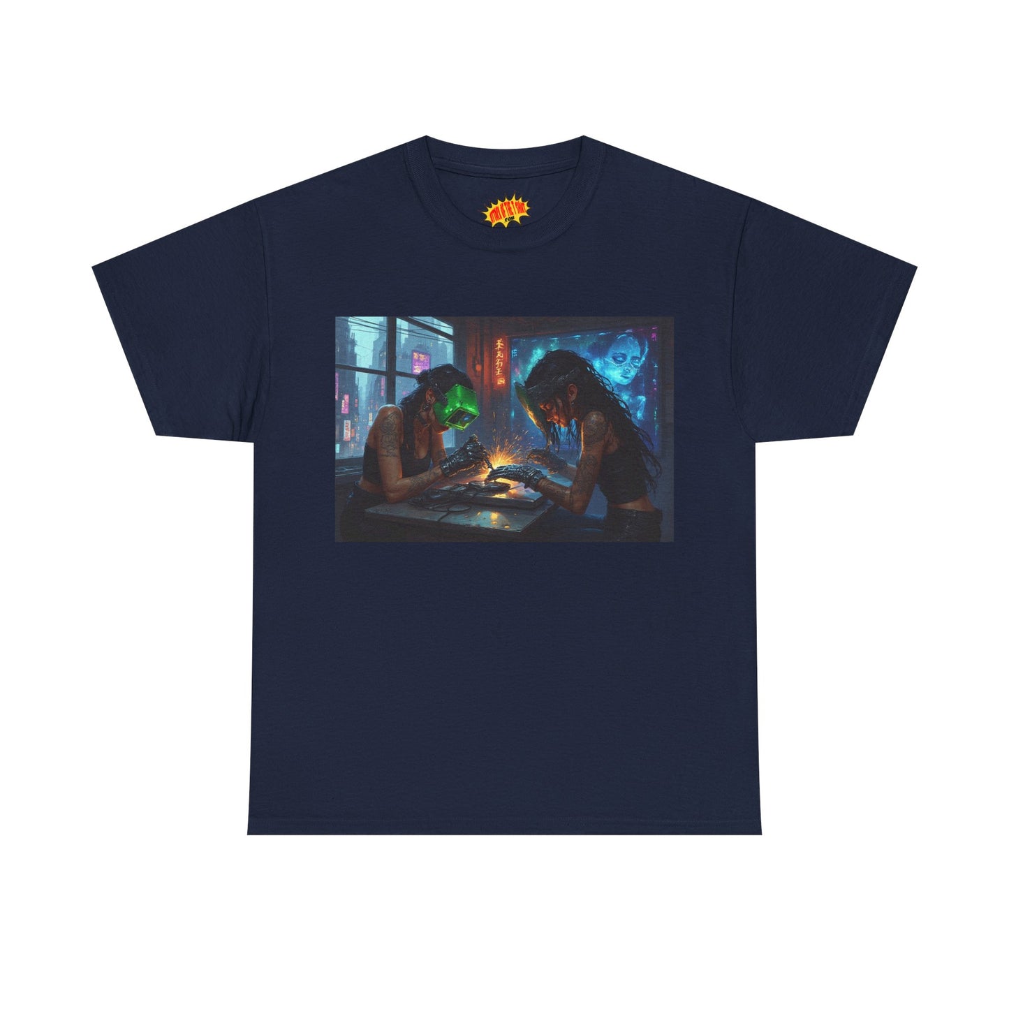 Cyberpunk Robot Nail Salon T-Shirt *Multiple Colors*