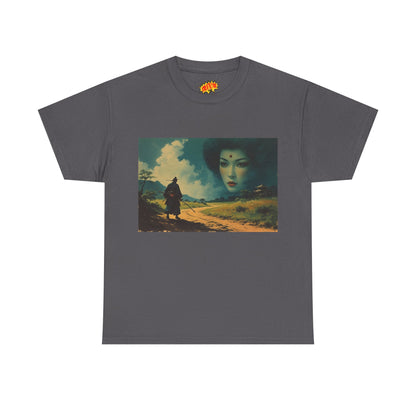 Walking Samurai w/Sky Geisha Woman T-Shirt