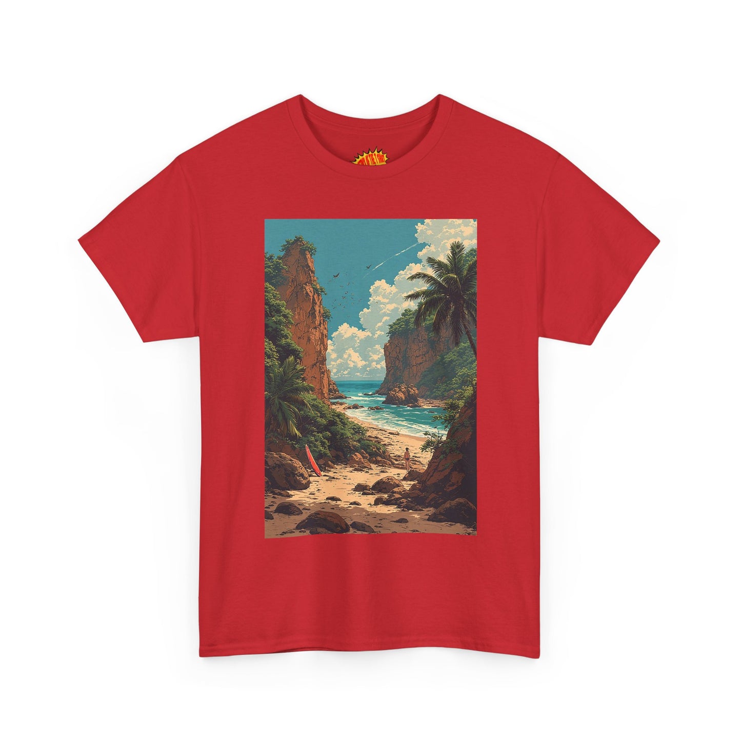 Modern Style Tropical Cliffs Scene T-Shirt *Multiple Colors*