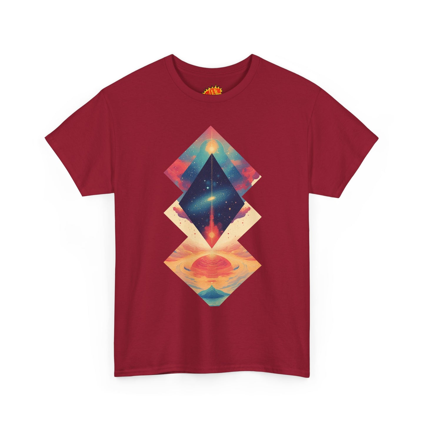 Geometric Shape Galaxy Graphic Space Art Tee Shirt *Multiple Colors*