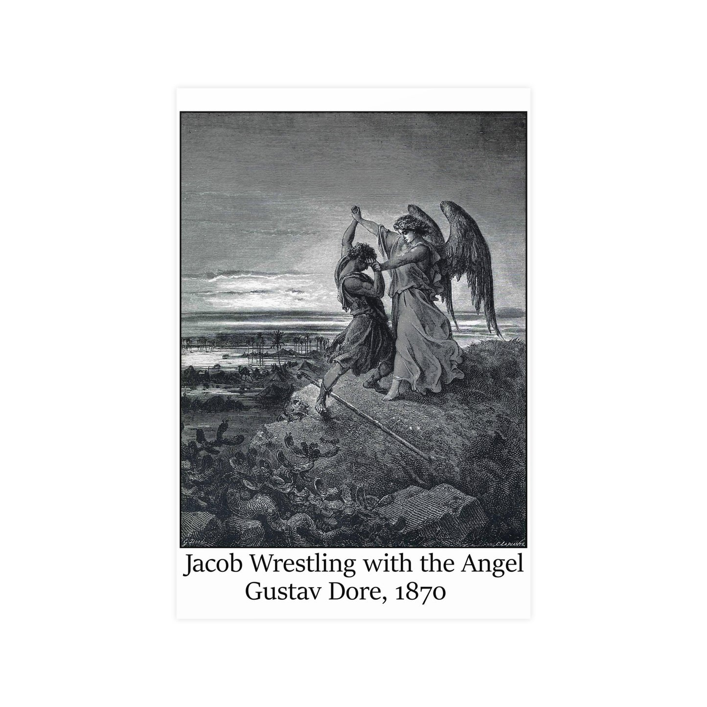 Jacob Wrestling with the Angel - Gustav Dore, 1870