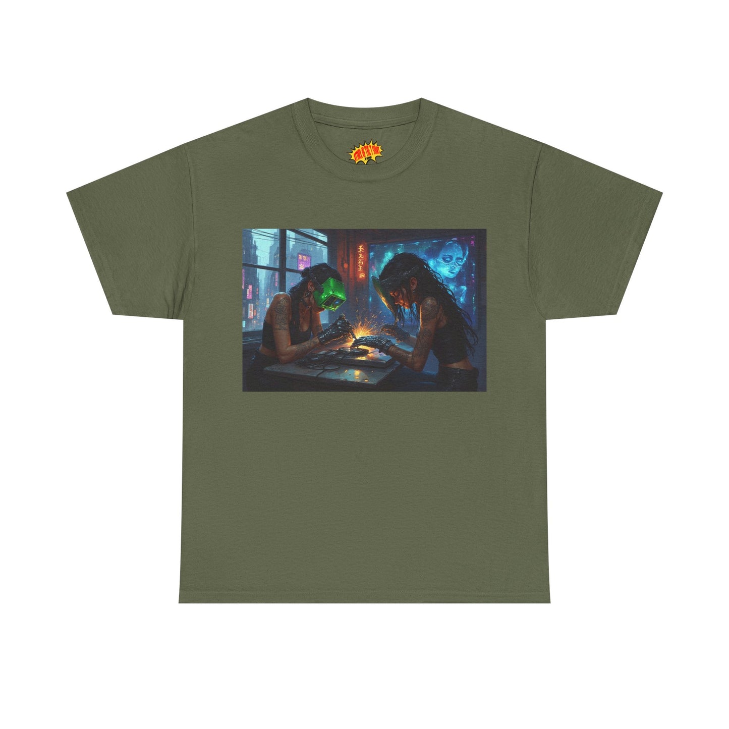 Cyberpunk Robot Nail Salon T-Shirt *Multiple Colors*