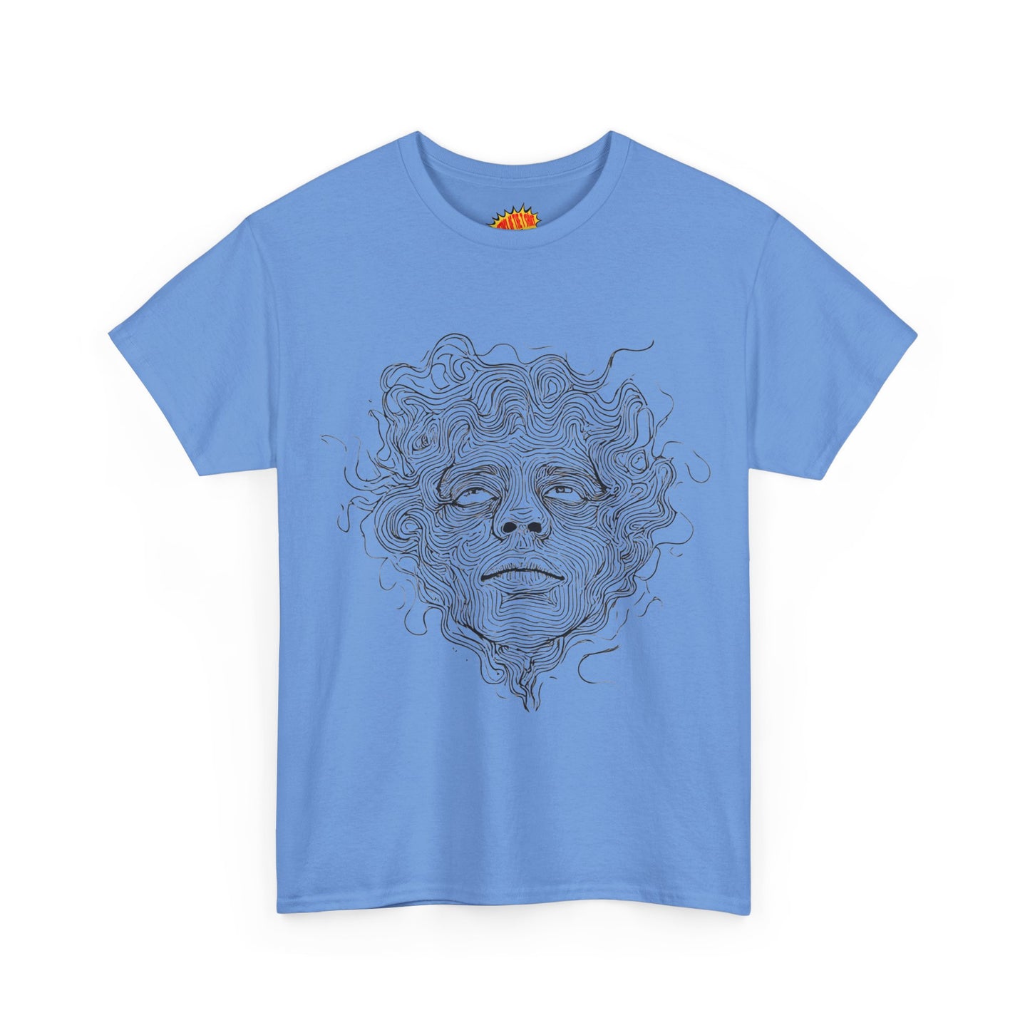 Human Face Line Drawing Graphic Art Tee Shirt *Multiple Colors*