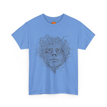 Human Face Line Drawing Graphic Art Tee Shirt