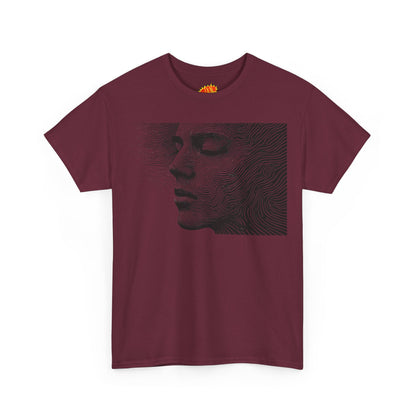 Face Line Drawing Portrait Graphic Art Tee Shirt