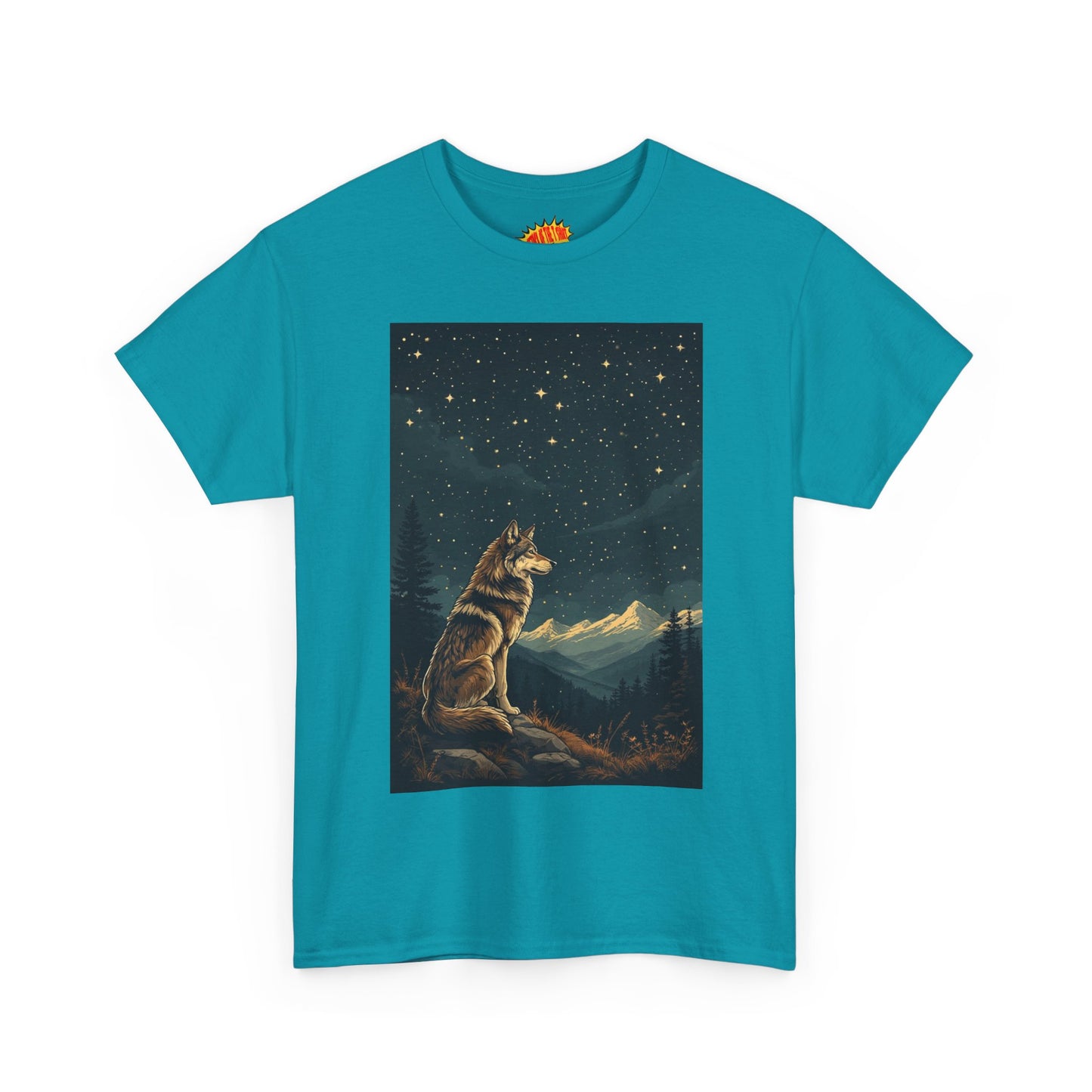 Mountain Wolf with Starry Night T-Shirt *Multiple Colors*
