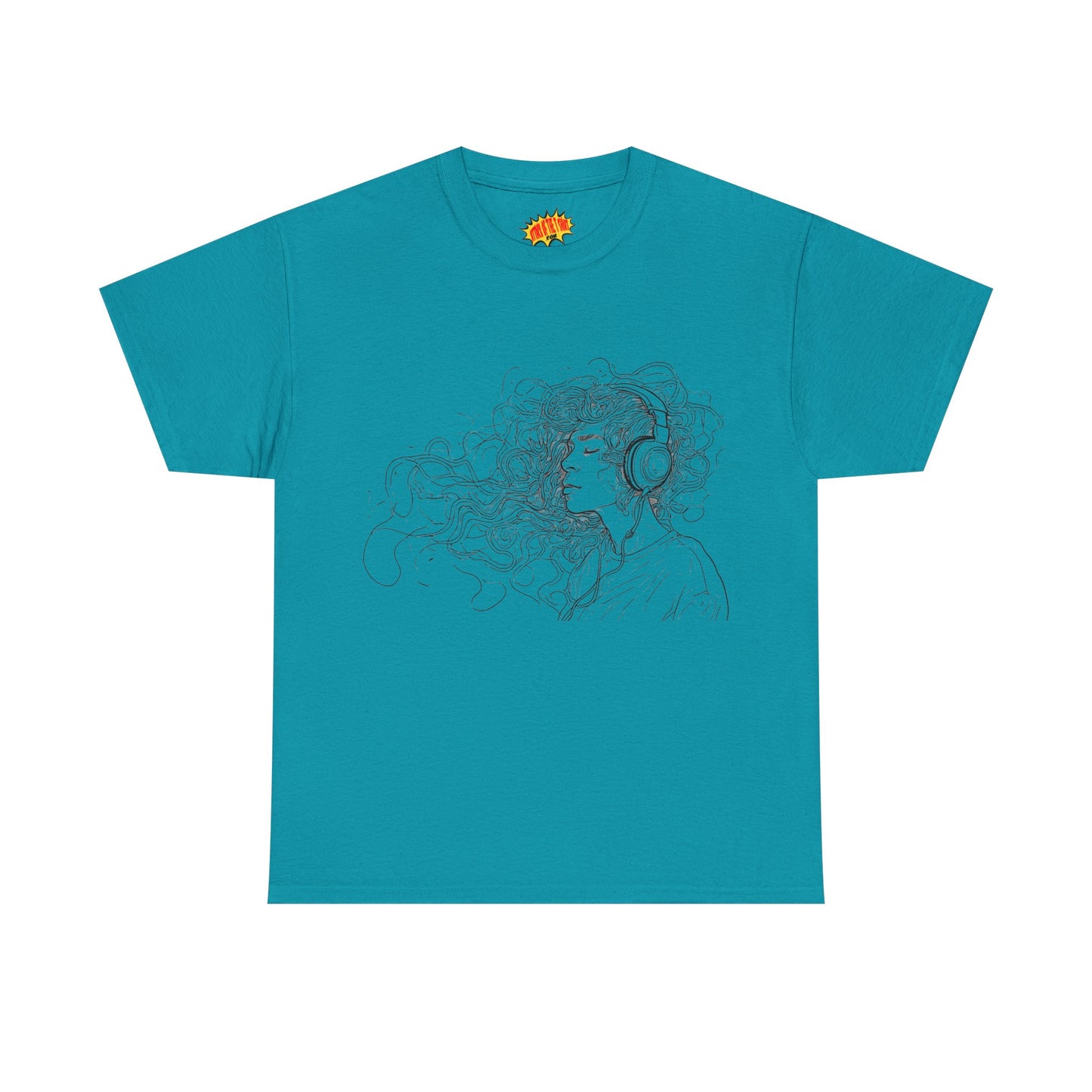 Line Drawing Portrait Graphic Musical Art Tee Shirt *Multiple Colors*