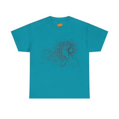 Line Drawing Portrait Graphic Musical Art Tee Shirt