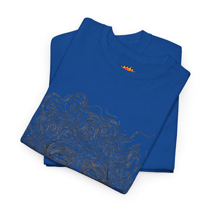 Human Face Line Drawing Graphic Art Tee Shirt