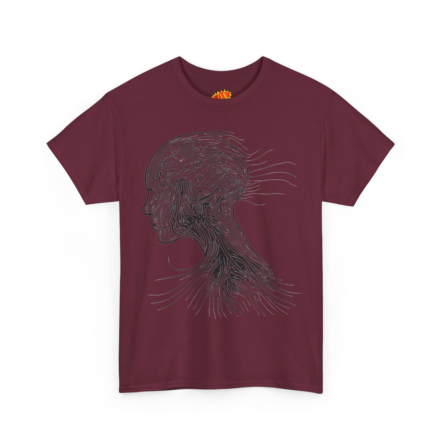 Face Silhouette Line Drawing Graphic Art Tee Shirt *Multiple Colors*