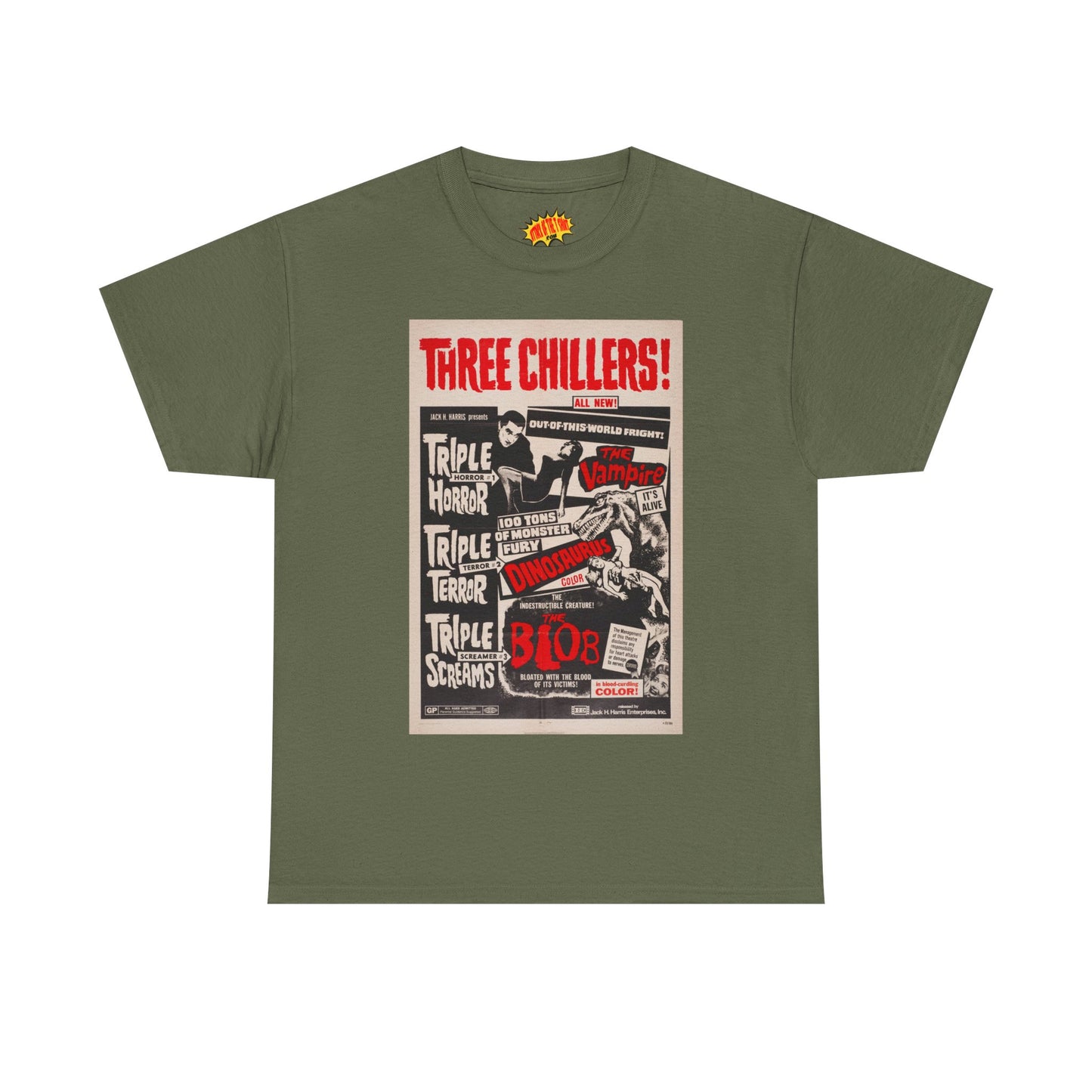 Three Chillers Movie Poster T-Shirt *Multiple Colors*